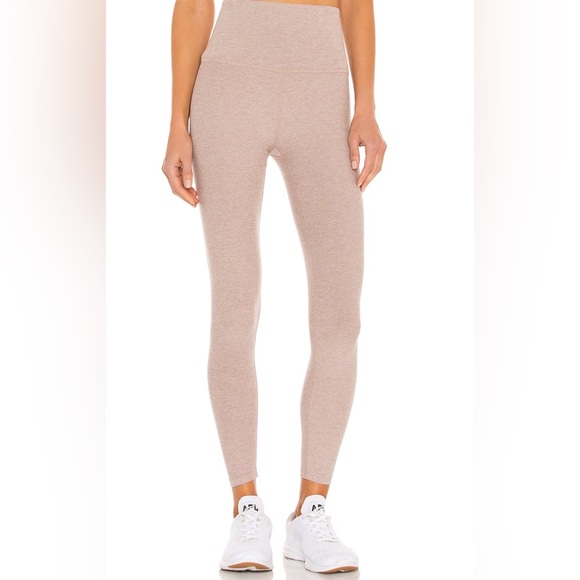Beyond Yoga Spacedye Caught in the Midi High Waist Leggings in Chai - Picture 1 of 6